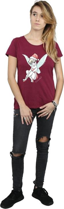 Actual product image Disney Womens/Ladies Tinkerbell Christmas Fairy Cotton T-Shirt (S)