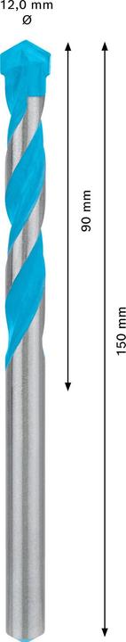 Produktbild Bosch Professional Zubehör EXPERT CYL-9 MultiConstruction Bohrer, 12 x 90 x 150 mm (12 Millimeter)