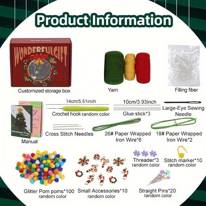 Immagine prodotto Activity Board Kit di uncinetto per principianti, kit di uncinetto natalizi per adulti principianti, completi