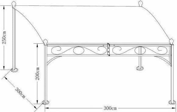 Image du produit Degamo Pavillon annexe MANTOVA-XL (300 cm, 300 cm)