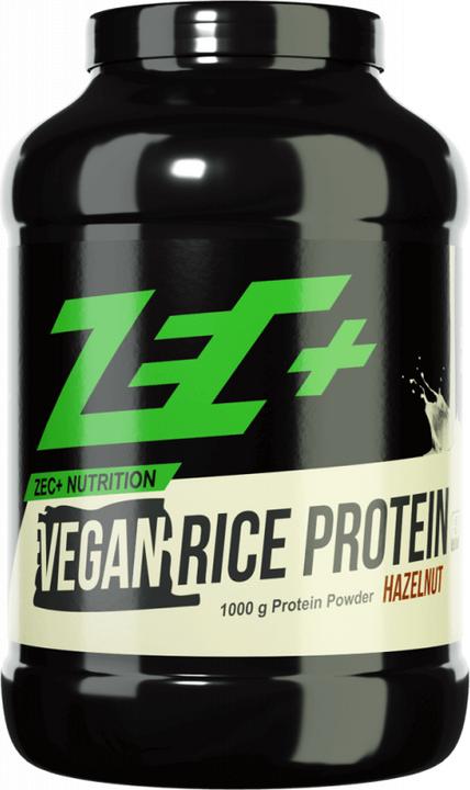 Actual product image Zec+ Nutrition Vegan Rice Protein (1000g tin) (Hazelnut, 1 pcs., 1000 g)