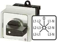 Actual product image Eaton Voltmeter changeover switch, T0, 20 A, 12759