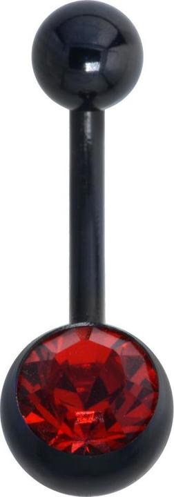 Bijouteria Bauchpiercing (Chirurgenstahl 316L, PVD Beschichtung (schwarz), Zirkonia)