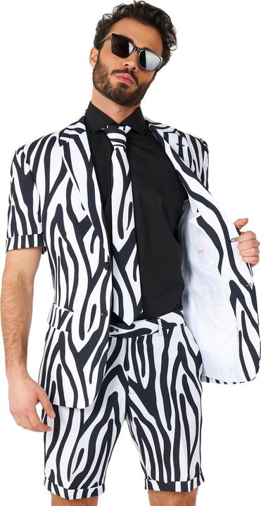 Produktbild OppoSuits Shorts Suit Zazzy Zebra Anzug - Sommer Kostüm (56)