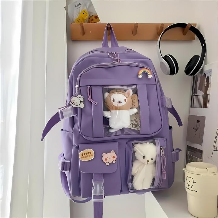 Immagine prodotto A Little Lovely Company Zaino per bambini con peluche, viola