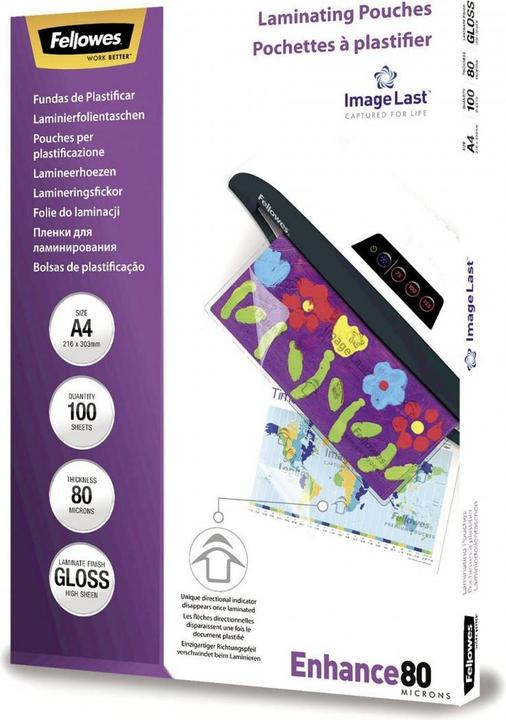 Produktbild Fellowes Enhance 80 (A4, 100 Stück, 80 µm)