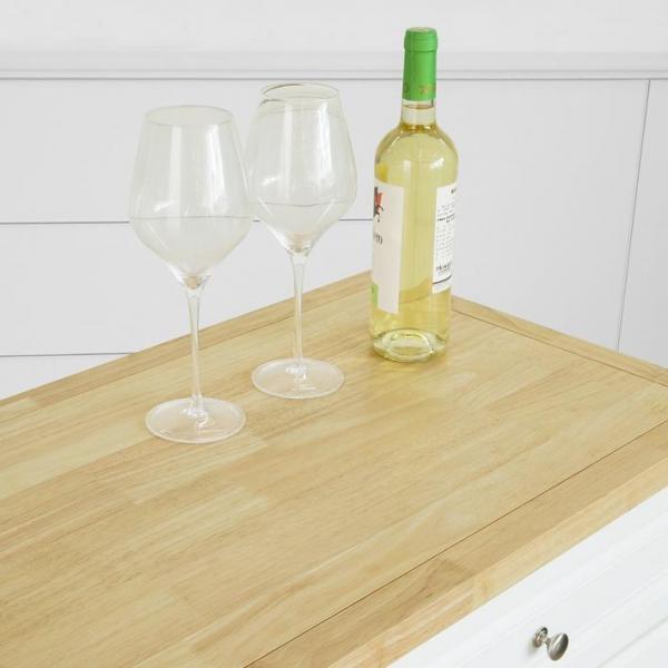 Image du produit SoBuy Ilot de cuisine Chariot de cuisine avec porte-bouteilles
