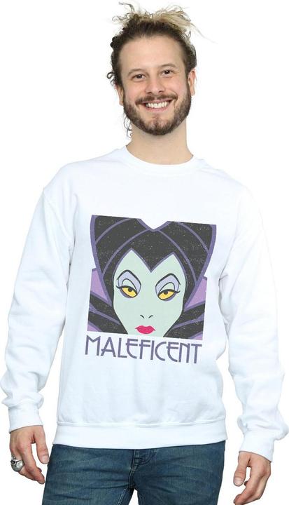 Actual product image Disney Mens Maleficent Cropped Head Sweatshirt (XL)