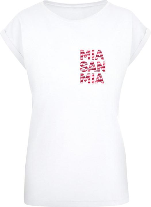 Produktbild FC Bayern München Ladies MSM Outline Red Extended Shoulder Tee - 113315 (L)