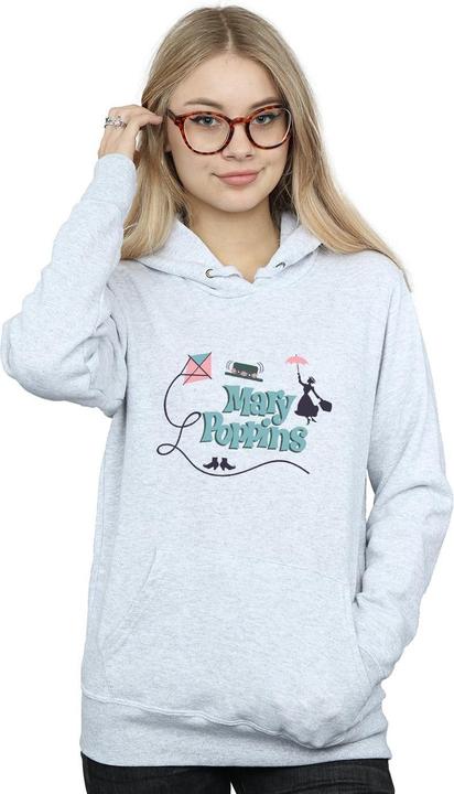 Actual product image Disney Womens/Ladies Mary Poppins Logo Hoodie (XL)