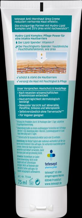 Image du produit Tetesept Crème pour les pieds contre les callosités 75 ml (Crème et gel pour les pieds, 75 ml)