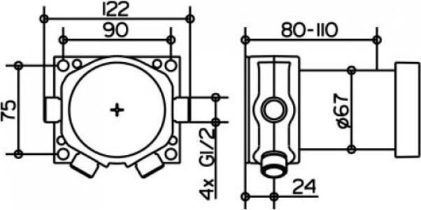 Actual product image Keuco Flush-mounted functional unit IXMO