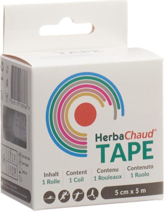 Produktbild HerbaChaud Tape 5cmx5m schwarz (5 m)