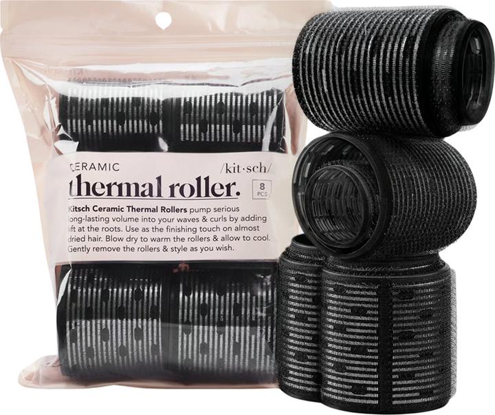 Image du produit Kitsch Lot de 8 bigoudis thermiques en céramique