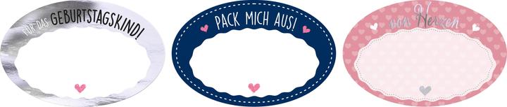Actual product image Avery Dennison Zweckform ZDesign sticker "gift label" on roll, labels made of paper, silver embossed, be