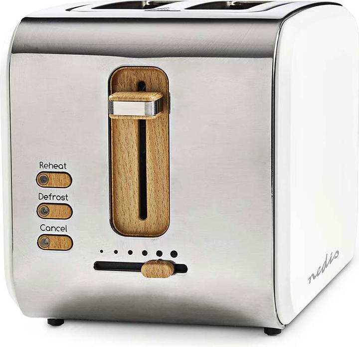 Actual product image Nedis Toaster - Soft touch - 6 different settings - Defrost and reheat function - Crumb tray
