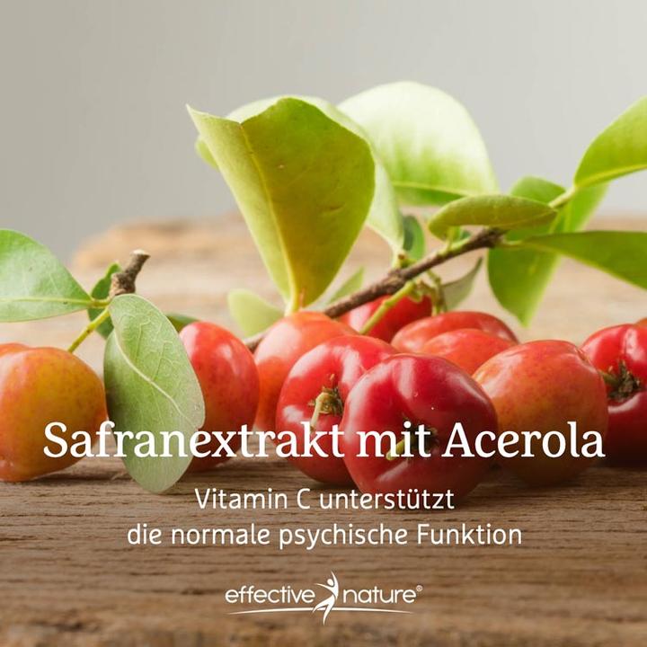 Produktbild Effective Nature Safran Extrakt mit Acerola (180 Stück, Kapseln, 180 g)
