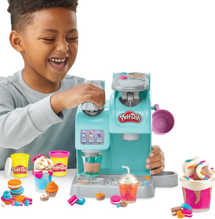 Productafbeelding Play-Doh Kitchen Creations Kneedplezier Café, Café speelset met 20 accessoires en 8 blikken