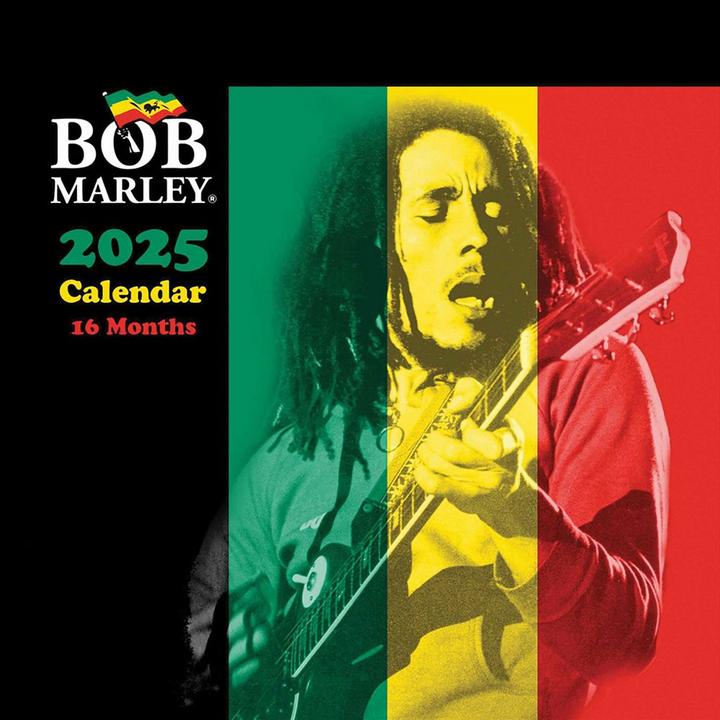 Actual product image Bob Marley 2025 Square Wall Calendar (30 x 30 cm)