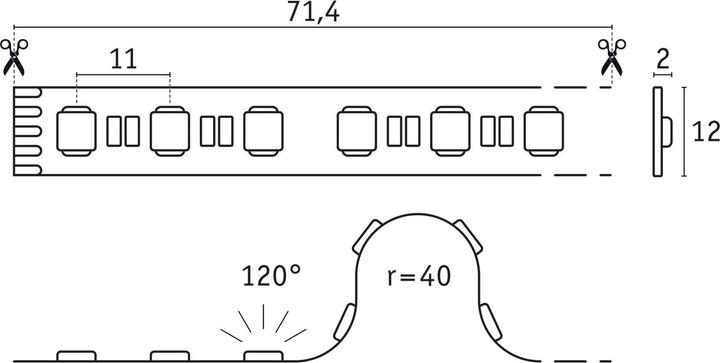 Actual product image Paulmann PAUL LED strip light (RGBW, 500 cm, Indoor)