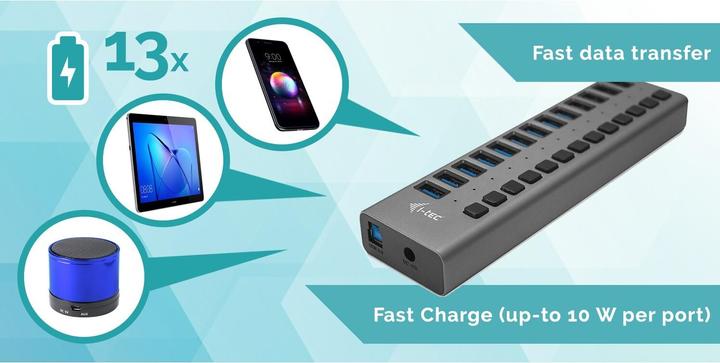 Produktbild i-tec U3CHARGEHUB13 (USB-B, 13 Ports)