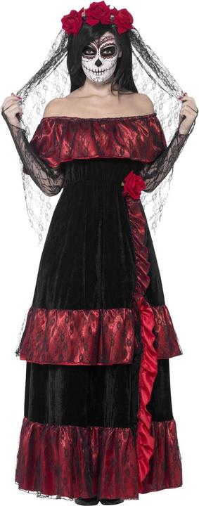 Actual product image Smiffys Womens/Ladies Deluxe Bride Day Of The Dead Costume Set (S)