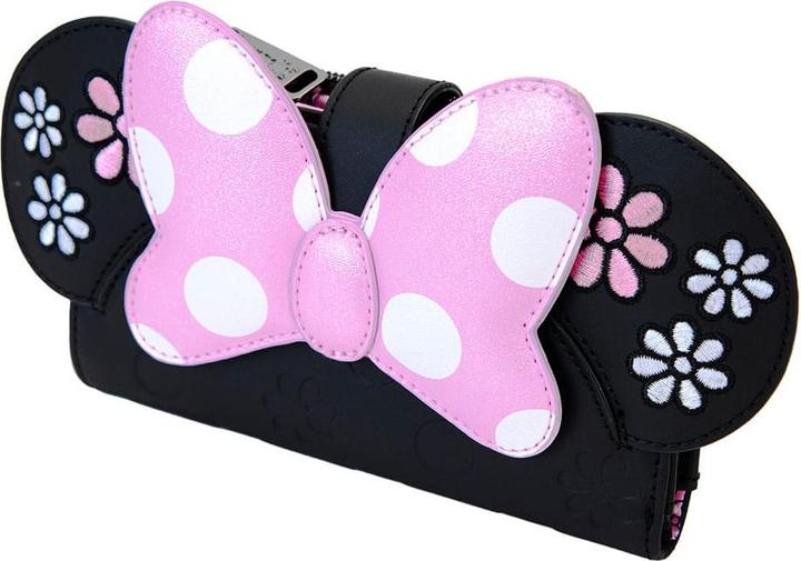 Actual product image Loungefly Disney by Wallet Minnie Floral Rock the Dots Flap