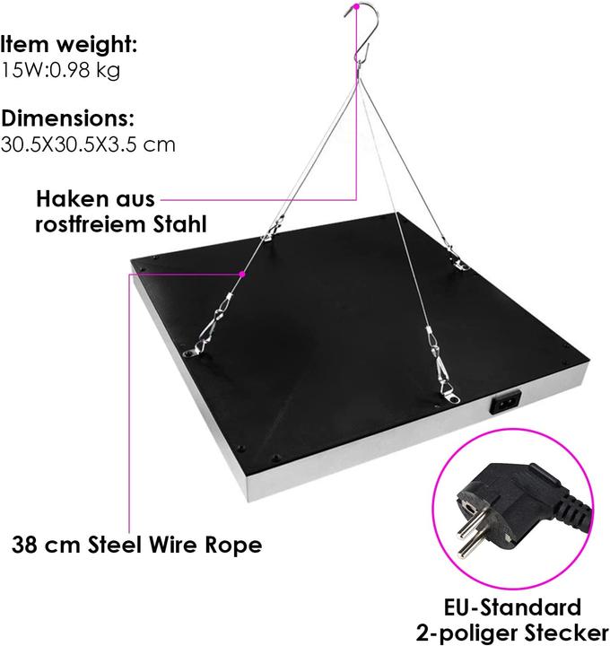 Produktbild Lospitch LED Grow Lampe 15W (LED, 260 V)