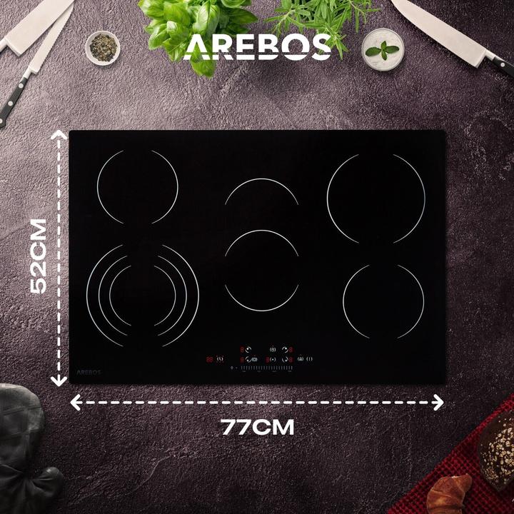 Image du produit Arebos Table de cuisson en vitrocéramique