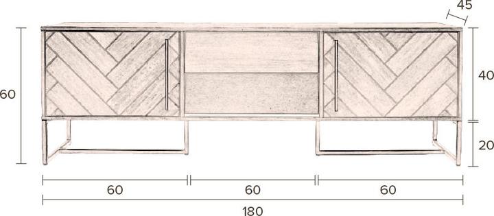 Actual product image Dutchbone Class (180 x 45 x 60 cm)