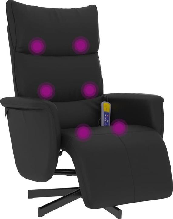 Produktbild VidaXL Massagesessel mit Fussteil Schwarz Kunstleder,Farbe