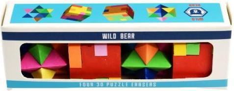 Actual product image Rex London 3D Puzzle Erasers Set of 4 wild bear