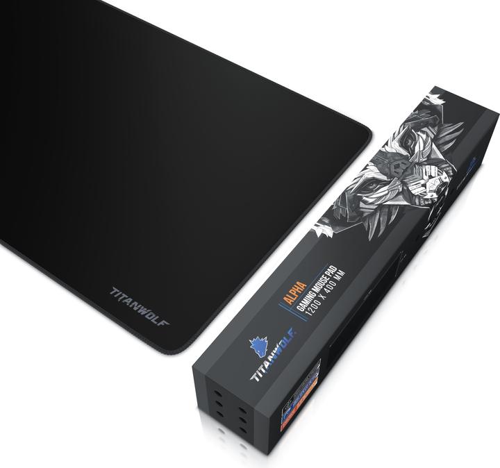 Immagine prodotto Titanwolf Tappetino per mouse da gioco, tappetino per mouse XXXL Speed 1200 x 400 mm, velocità e precisione (3XL)