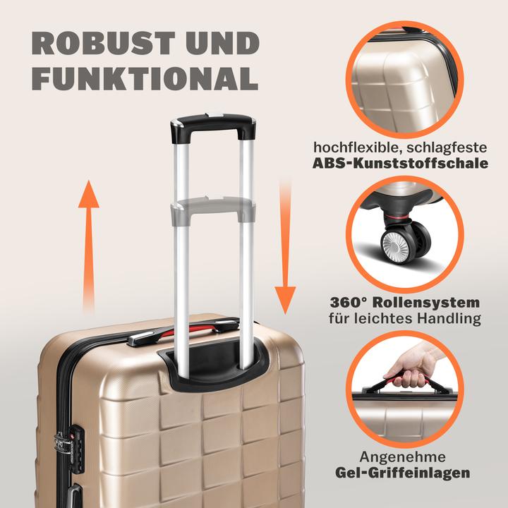 Actual product image Monzana Set of 3 suitcases (105 l, M (50 - 90l), L (90 - 115l), XL (from 140l))