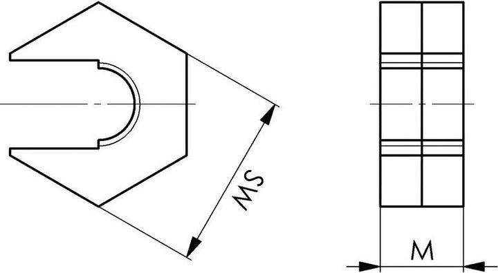 Actual product image Amf Quick-action nut without shoulder