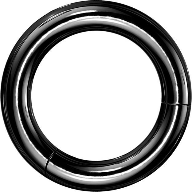 Produktbild Star Piercing Segmentring klappbar schwarz (Titan G23)