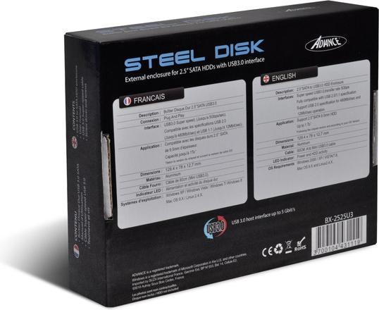 Immagine prodotto Advance BX-2525U3 Storage Drive Enclosure HDD Enclosure 2.5 pollici (2.5")