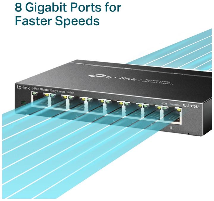 Produktbild TP-Link Tl-Sg108e (8 Ports)