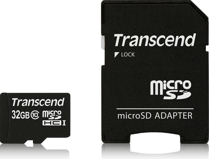 Actual product image Transcend microSDHC card (32 GB, microSDHC, U1, UHS-I)