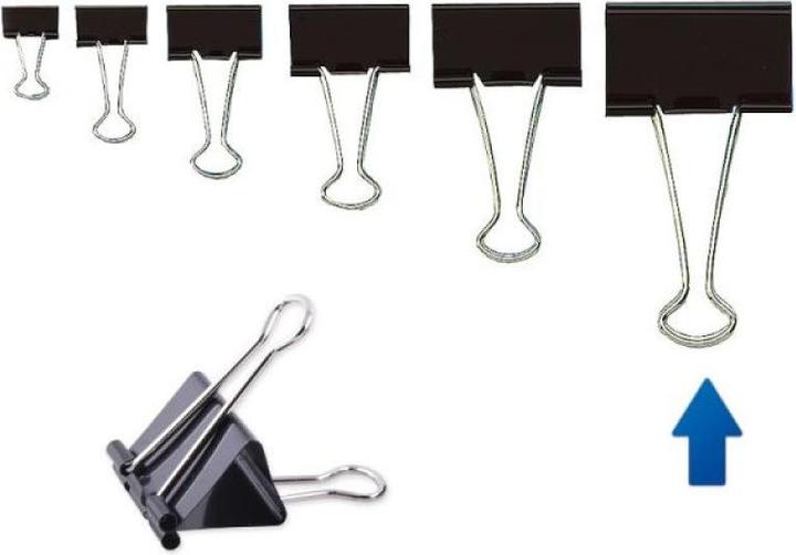 Image du produit Wonday pince Foldback, (L)51 mm, largeur de serrage 20 mm, noir (12 x)