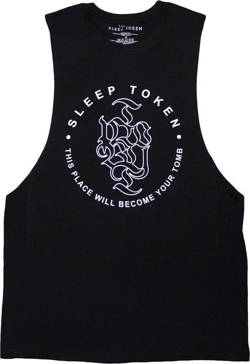 Actual product image Sleep Token Unisex Adult Tomb Text Ring Vest Top (XL)