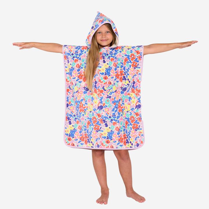 Produktbild Olaian Surf-Poncho Kinder 110 bis 135 cm 500 Daisy (75 x 60 cm)