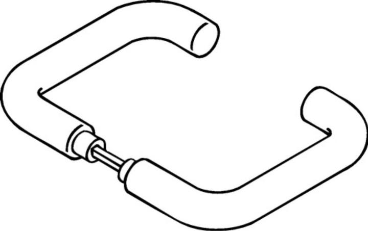 Actual product image Hewi Pair of lever handles 111.23PBR plastic 99 without roses Square spindle 8 mm (Door handle)
