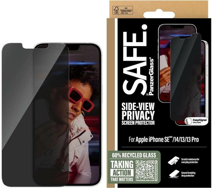 Immagine prodotto PanzerGlass SAFE. Privacy Screen Protector (1 Pezzo/i, Apple iPhone 14, Apple iPhone 13, Apple iPhone 16e, Apple iPhone 13 Pro)
