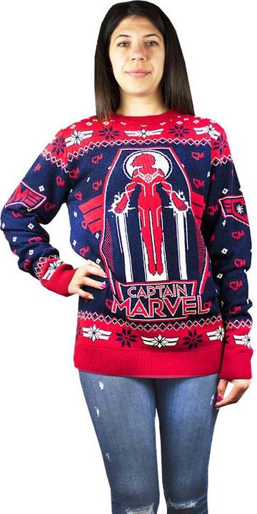 Produktbild Captain Marvel Premium Pullover weihnachtliches Design (S)