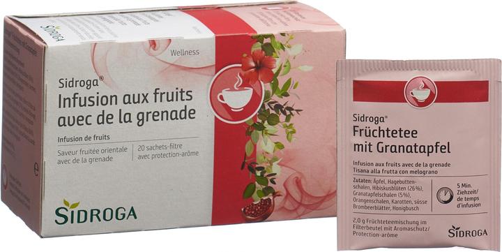 Image du produit Sidroga Fruits avec sachet de thé à la grenade Btl (40 g)