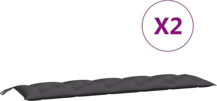 Immagine prodotto VidaXL Cuscini per panca da giardino 2 pezzi. Tessuto O x Ford (180 x 50 x 7 cm)