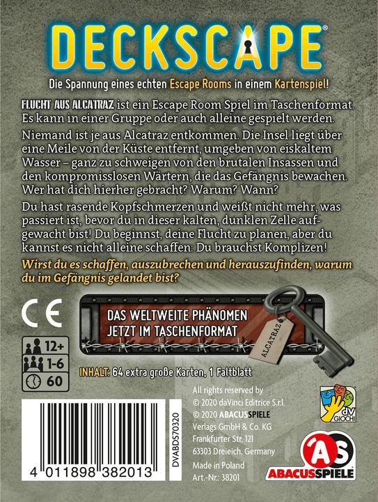 Immagine prodotto Abacus Deckscape - Fuga da Alcatraz (Tedesco)