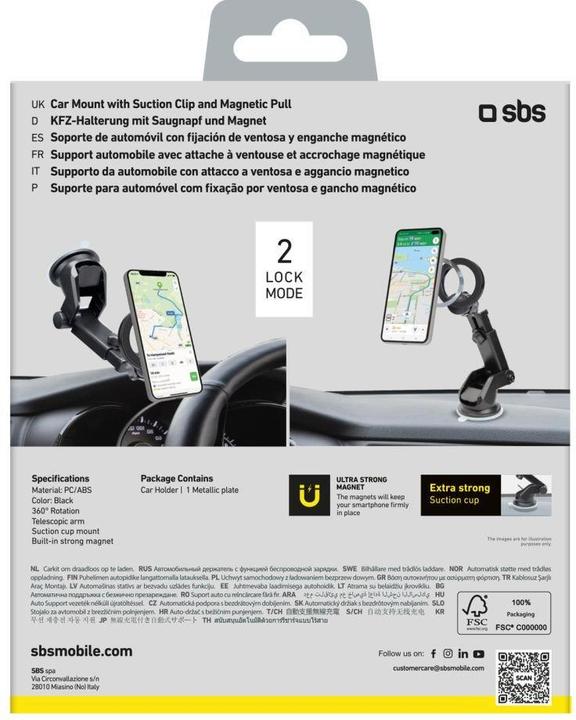 Produktbild SBS Magnetische Autohalterung für Armaturenbrett und Windschutzscheibe, kompatibel mit MagSafe