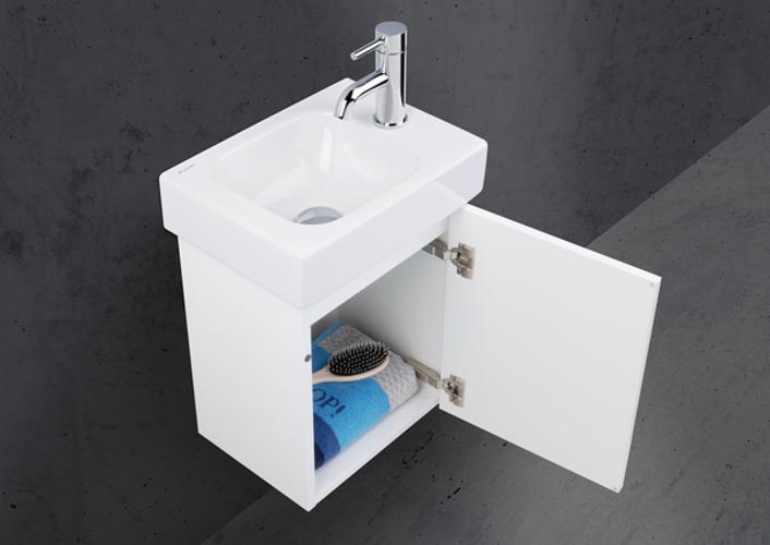 Produktbild Geberit Handwaschbecken iCon Hahnloch rechts 38 cm wei 124736000 (280 mm, 380 mm)